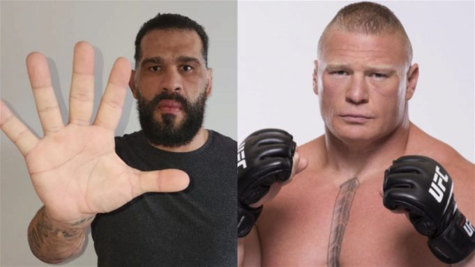 “Your Hands Are as Big as Your Feet” – Fans React as UFC Legend, With Brock Lesnar Hand Size, Makes Powerslap Announcement