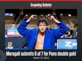 Grappling Bulletin: Meregali Submits 6 Of 7 For Pans Double Gold