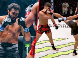 Chingiz Allazov connected with lightning question mark kick against Superbon