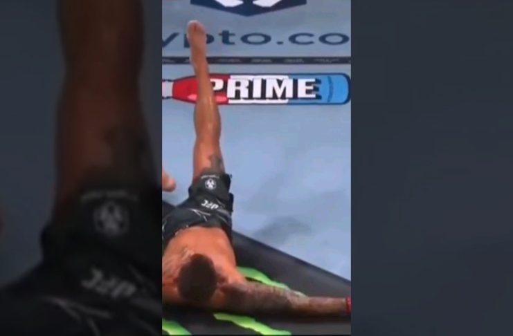 Dustin Poirier Knocked out in Slo-Mo 🥶 #ufc #dustinpoirier #justingaethje #knockout #mma