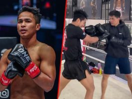Superbon and Petchtanong trade punches to the face in intense sparring session