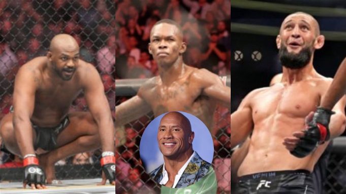 Jon Jones, Khamzat Chimaev, and Israel Adesanya’s Incredible Achievement Matched by Dwayne Johnson Sponsored UFC Star in Latest Update